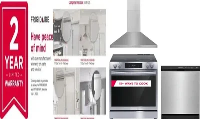 5 Piece Package Includes Refrigerator, Freezer, Range, Hood And Dishwasher