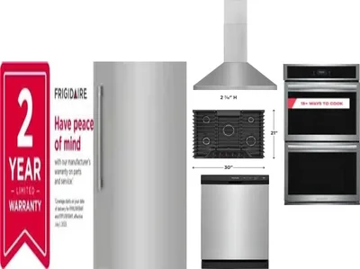 6 Piece Package Includes Refrigerator, Freezer, Cooktop, Wall Oven, Hood And Dishwasher