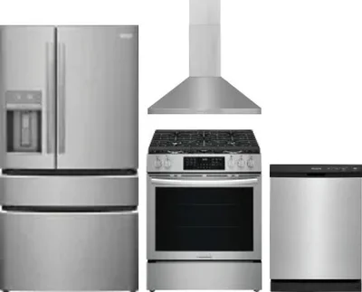 4 Piece Package Includes Refrigerator, Range, Hood And Dishwasher