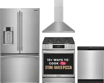 4 Piece Package Includes Refrigerator, Range, Hood And Dishwasher