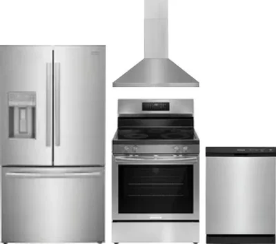 4 Piece Package Includes Refrigerator, Range, Hood And Dishwasher