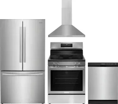 4 Piece Package Includes Refrigerator, Range, Hood And Dishwasher
