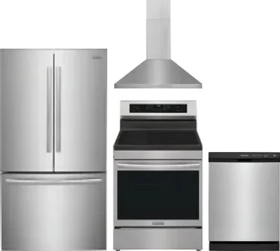 4 Piece Package Includes Refrigerator, Range, Hood And Dishwasher