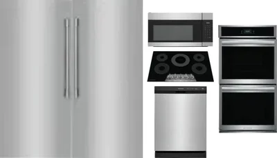 6 Piece Package Includes Refrigerator, Freezer, Cooktop, Wall Oven, Microwave And Dishwasher