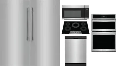 6 Piece Package Includes Refrigerator, Freezer, Cooktop, Wall Oven, Microwave And Dishwasher
