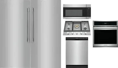 6 Piece Package Includes Refrigerator, Freezer, Cooktop, Wall Oven, Microwave And Dishwasher