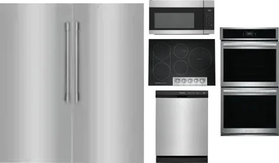 6 Piece Package Includes Refrigerator, Freezer, Cooktop, Wall Oven, Microwave And Dishwasher