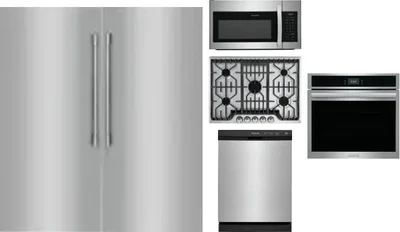 6 Piece Package Includes Refrigerator, Freezer, Cooktop, Wall Oven, Microwave And Dishwasher