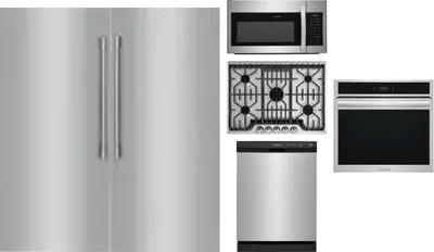 6 Piece Package Includes Refrigerator, Freezer, Cooktop, Wall Oven, Microwave And Dishwasher
