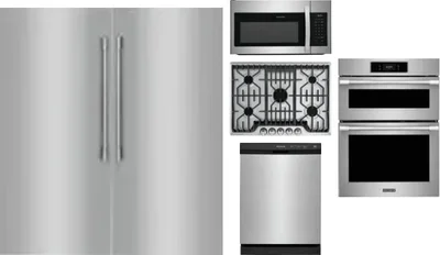 6 Piece Package Includes Refrigerator, Freezer, Cooktop, Wall Oven, Microwave And Dishwasher