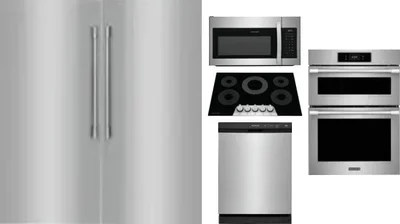 6 Piece Package Includes Refrigerator, Freezer, Cooktop, Wall Oven, Microwave And Dishwasher