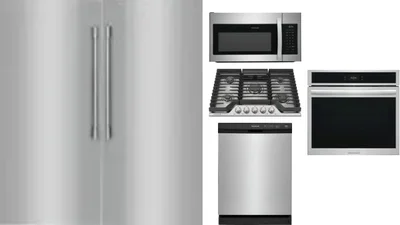 6 Piece Package Includes Refrigerator, Freezer, Cooktop, Wall Oven, Microwave And Dishwasher