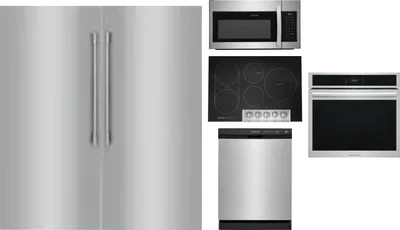 6 Piece Package Includes Refrigerator, Freezer, Cooktop, Wall Oven, Microwave And Dishwasher