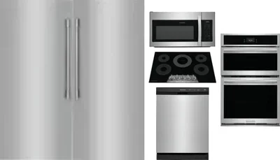 6 Piece Package Includes Refrigerator, Freezer, Cooktop, Wall Oven, Microwave And Dishwasher