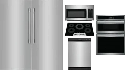 6 Piece Package Includes Refrigerator, Freezer, Cooktop, Wall Oven, Microwave And Dishwasher