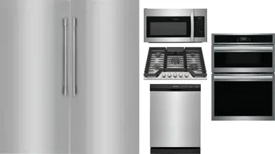 6 Piece Package Includes Refrigerator, Freezer, Cooktop, Wall Oven, Microwave And Dishwasher