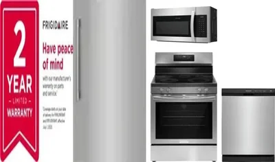 5 Piece Package Includes Refrigerator, Freezer, Range, Microwave And Dishwasher