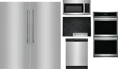 6 Piece Package Includes Refrigerator, Freezer, Cooktop, Wall Oven, Microwave And Dishwasher
