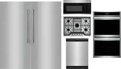 6 Piece Package Includes Refrigerator, Freezer, Cooktop, Wall Oven, Microwave And Dishwasher