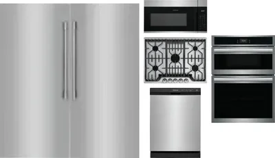 6 Piece Package Includes Refrigerator, Freezer, Cooktop, Wall Oven, Microwave And Dishwasher
