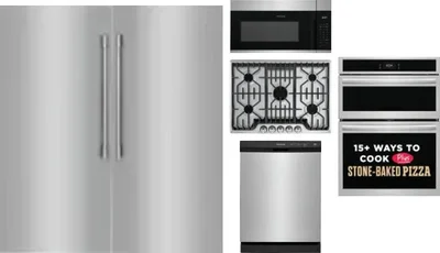 6 Piece Package Includes Refrigerator, Freezer, Cooktop, Wall Oven, Microwave And Dishwasher