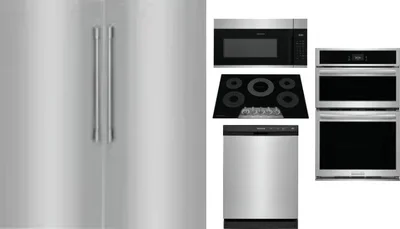 6 Piece Package Includes Refrigerator, Freezer, Cooktop, Wall Oven, Microwave And Dishwasher