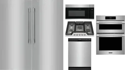6 Piece Package Includes Refrigerator, Freezer, Cooktop, Wall Oven, Microwave And Dishwasher