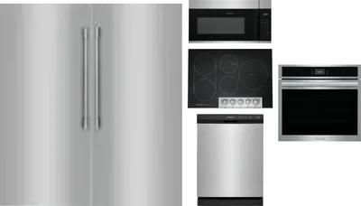 6 Piece Package Includes Refrigerator, Freezer, Cooktop, Wall Oven, Microwave And Dishwasher