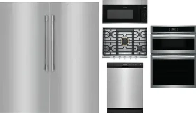 6 Piece Package Includes Refrigerator, Freezer, Cooktop, Wall Oven, Microwave And Dishwasher