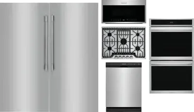 6 Piece Package Includes Refrigerator, Freezer, Cooktop, Wall Oven, Microwave And Dishwasher