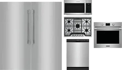 6 Piece Package Includes Refrigerator, Freezer, Cooktop, Wall Oven, Microwave And Dishwasher