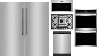 6 Piece Package Includes Refrigerator, Freezer, Cooktop, Wall Oven, Microwave And Dishwasher