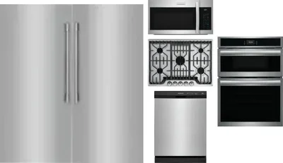 6 Piece Package Includes Refrigerator, Freezer, Cooktop, Wall Oven, Microwave And Dishwasher