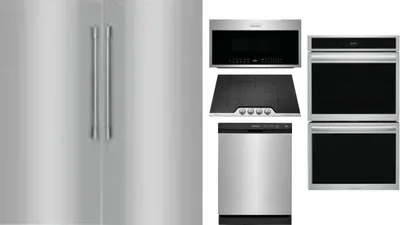 6 Piece Package Includes Refrigerator, Freezer, Cooktop, Wall Oven, Microwave And Dishwasher