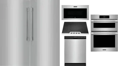 6 Piece Package Includes Refrigerator, Freezer, Cooktop, Wall Oven, Microwave And Dishwasher