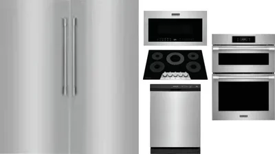 6 Piece Package Includes Refrigerator, Freezer, Cooktop, Wall Oven, Microwave And Dishwasher