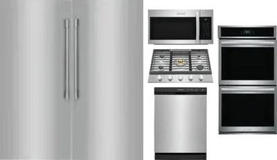 6 Piece Package Includes Refrigerator, Freezer, Cooktop, Wall Oven, Microwave And Dishwasher