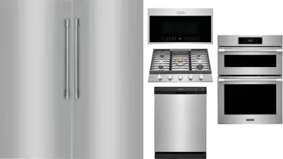 6 Piece Package Includes Refrigerator, Freezer, Cooktop, Wall Oven, Microwave And Dishwasher