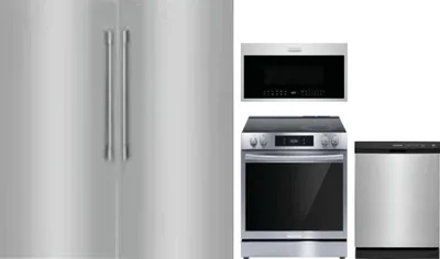5 Piece Package Includes Refrigerator, Freezer, Range, Microwave And Dishwasher