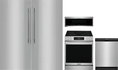 5 Piece Package Includes Refrigerator, Freezer, Range, Microwave And Dishwasher