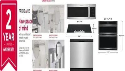 6 Piece Package Includes Refrigerator, Freezer, Cooktop, Wall Oven, Microwave And Dishwasher