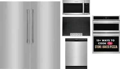 6 Piece Package Includes Refrigerator, Freezer, Cooktop, Wall Oven, Microwave And Dishwasher