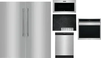 6 Piece Package Includes Refrigerator, Freezer, Cooktop, Wall Oven, Microwave And Dishwasher