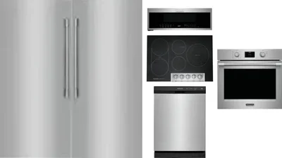 6 Piece Package Includes Refrigerator, Freezer, Cooktop, Wall Oven, Microwave And Dishwasher
