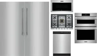 6 Piece Package Includes Refrigerator, Freezer, Cooktop, Wall Oven, Microwave And Dishwasher
