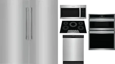 6 Piece Package Includes Refrigerator, Freezer, Cooktop, Wall Oven, Microwave And Dishwasher