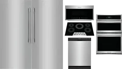 6 Piece Package Includes Refrigerator, Freezer, Cooktop, Wall Oven, Microwave And Dishwasher
