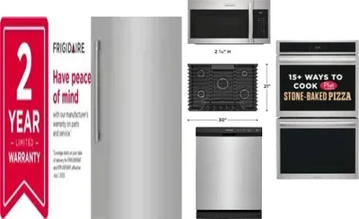 6 Piece Package Includes Refrigerator, Freezer, Cooktop, Wall Oven, Microwave And Dishwasher