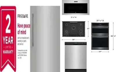 6 Piece Package Includes Refrigerator, Freezer, Cooktop, Wall Oven, Microwave And Dishwasher