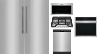 6 Piece Package Includes Refrigerator, Freezer, Cooktop, Wall Oven, Microwave And Dishwasher